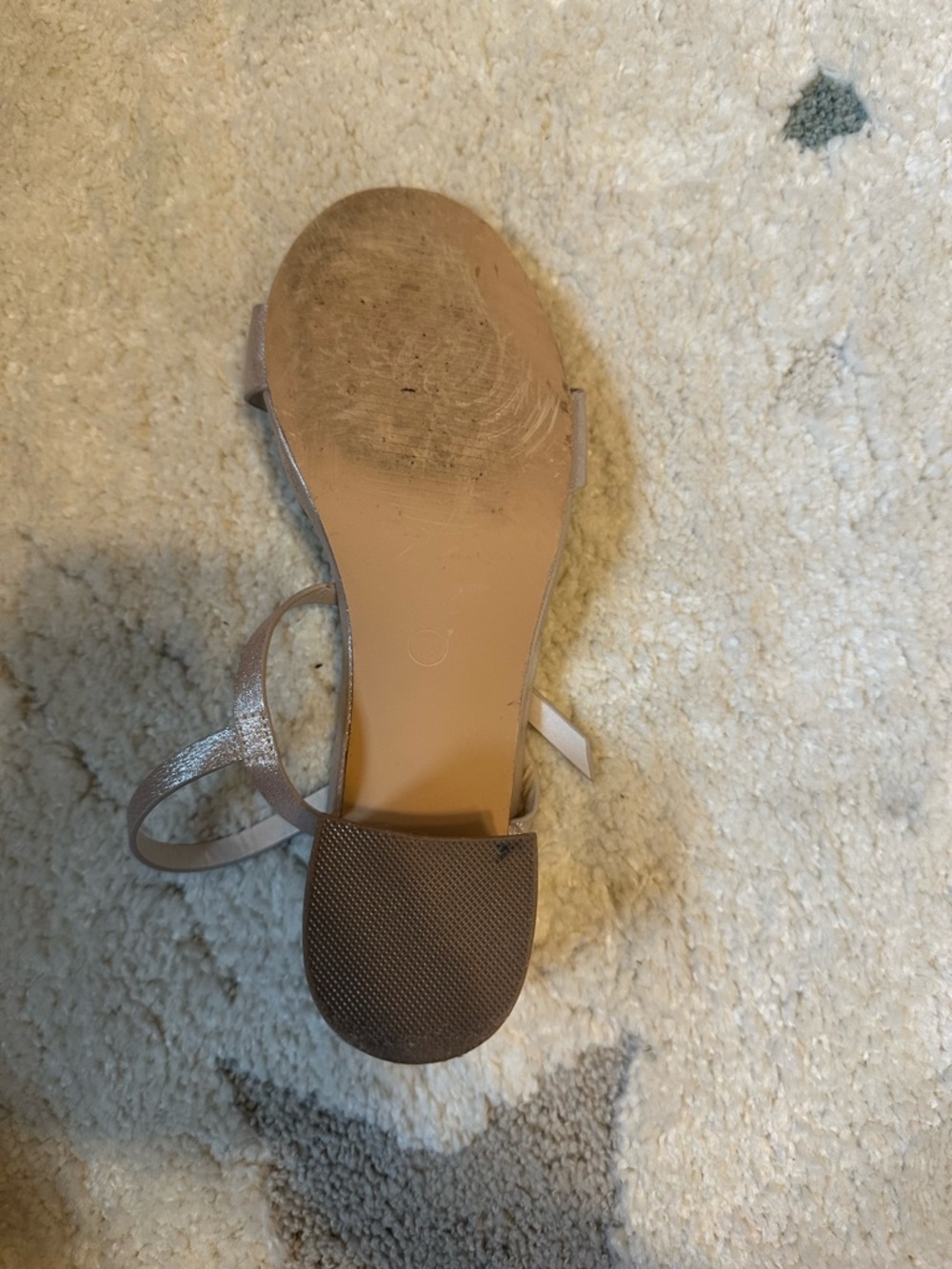 David’s Bridal Champagne Strap Block Heel Sandal - Size 6.5 - Picture 4 of 5